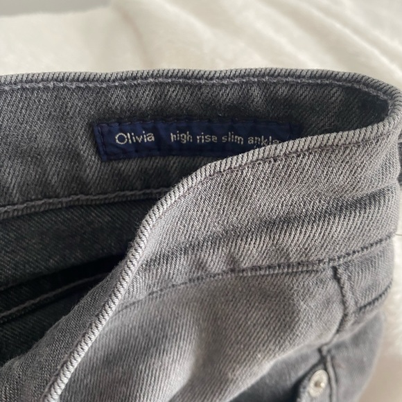 HGH RISE SLIM ANKLE GREY JEANS - Picture 4 of 6